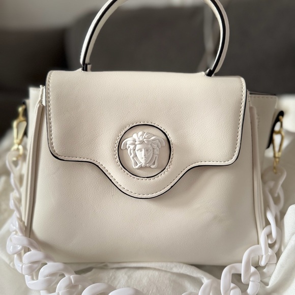 White Leather Handbag - Picture 2 of 8